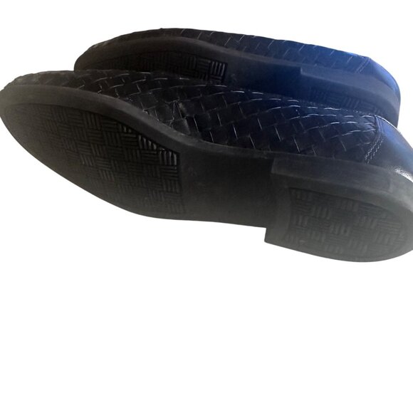 G.H. Bass Co. black woven slip on leather loafers size 6M - Picture 5 of 5